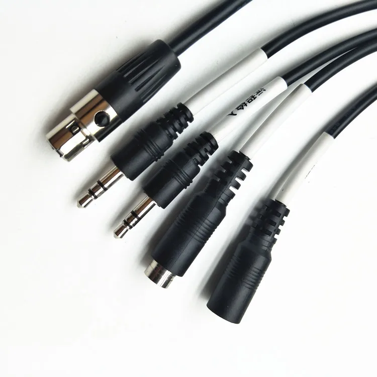 Factory Wholesale Microphone cable MIni XLR to Dual 3.5MM Male Audio Cable Mini XLR 5P Music Cable