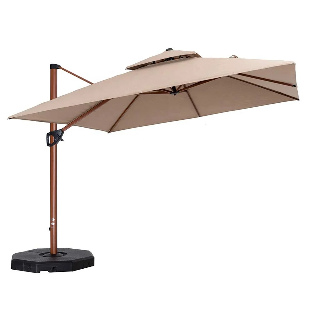 
Big Patio Umbrella 10ft Square Pagoda Patio Umbrella Crank Handle Rotated Offset Hanging Umbrella for Pool Side,Outdoor,etc. 