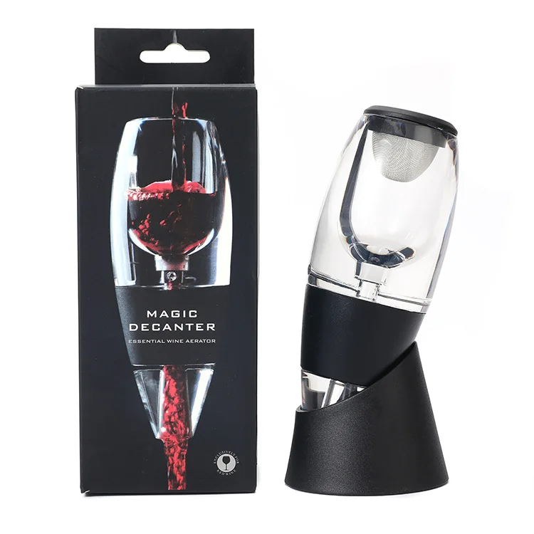 New Arrival Bar Tool AS Quick Wine Funnel Decanter Red Wine Aerator Pourer with Filter and Stand