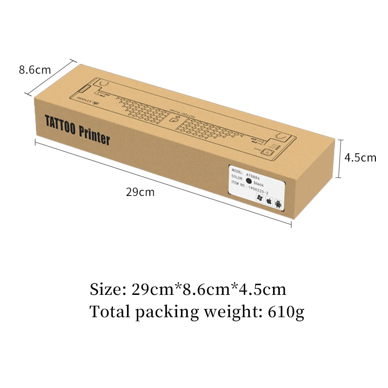 Портативный принтер для татуировок 0 5 кг мини-OEM машина переноса беспроводной батареи трафарет тату термальная копировальная