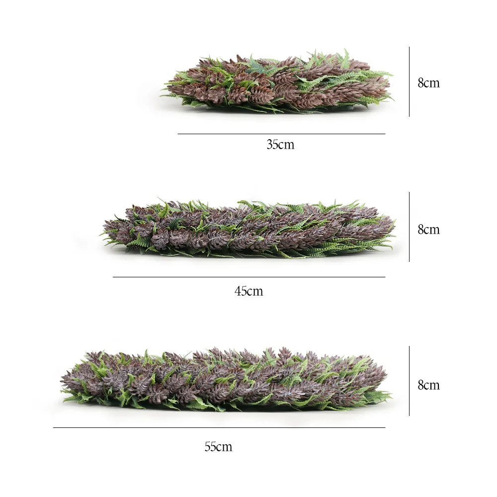 Artificial Wreath Lifelike Pine Cones Real Touch Decorative Flowers Flocking Frosting Process Artificial Plants