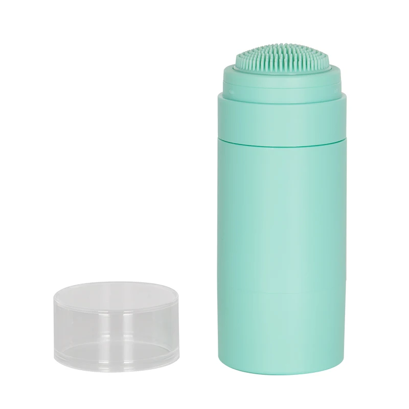 Free sample Color 150ml 5oz Silicone Brush Face Wash Cleansing Massage Bottle Useful Facial Foam Pump Bottle