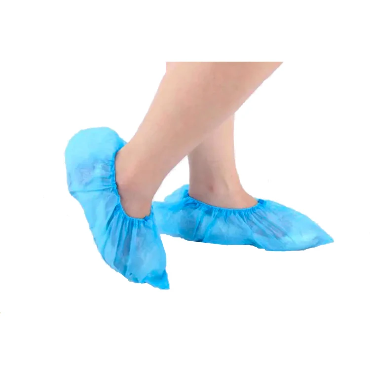Shoe Covers Non Woven Medical PP CPE Factory Direct Wholesale Disposable Light Blue Customized Packing