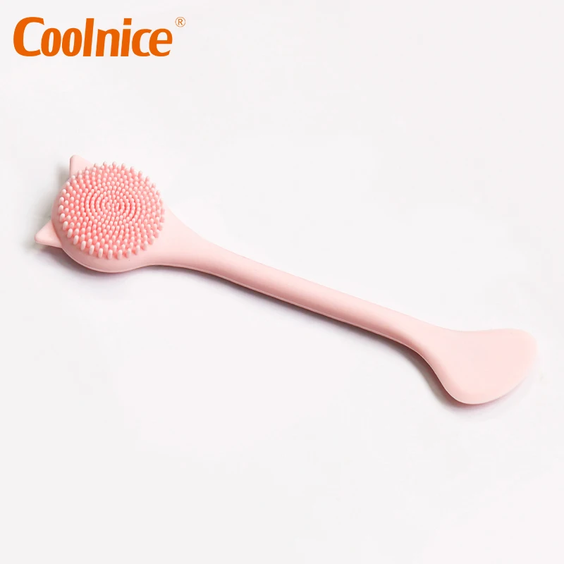 Silicone Mini Cosmetic Spatula With Nose Pore Brush Cleaner Remover