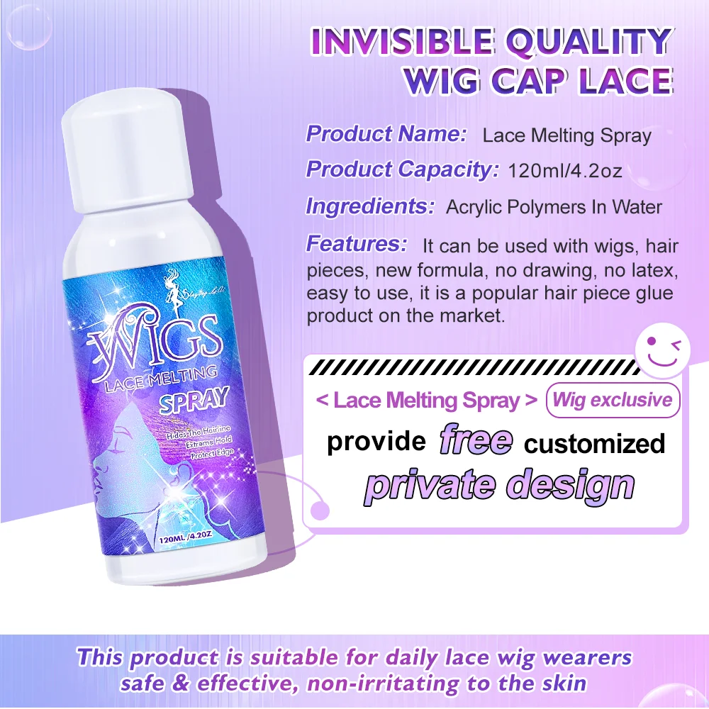 Slaying Lolli Strong Natural Finishing Hold Wig Extreme Hold Melting Lace Spray Lace Adhesive Glue