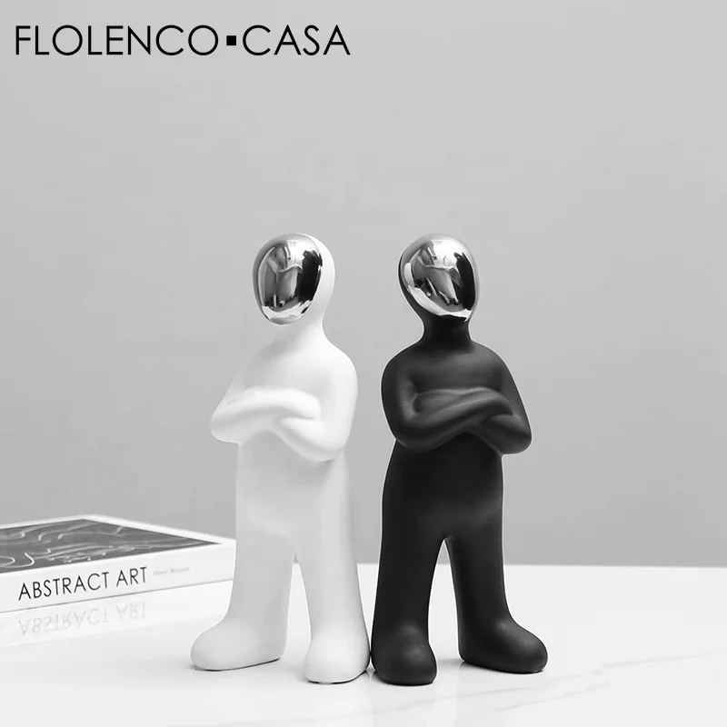 Wholesale Luxury Home Decor Human Statuette Ceramic Ornaments Tabletop Decoration Human Sculpture