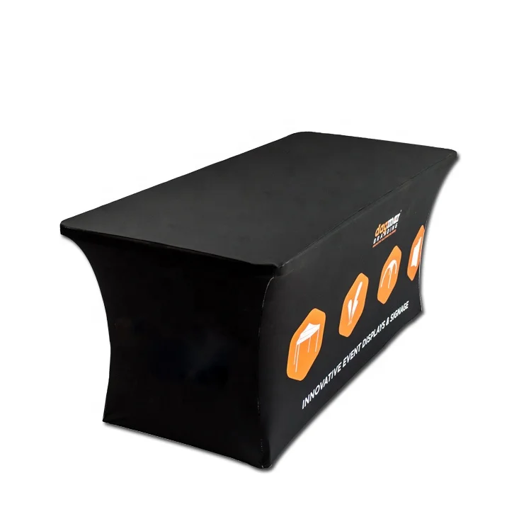 Custom Tablecloth 4ft 6ft 8ft Stretch Table Cloths Sublimation Table Cover Polyester Table Cloth For Events