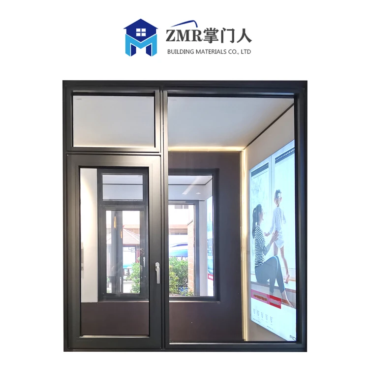 ZMR aluminum NFRC hurricane impact windows soundproof glass hinged windows energy efficient casement window