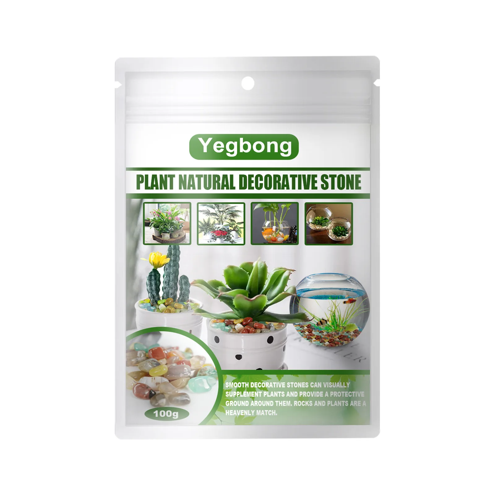 Декоративный камень для цветочного горшка и