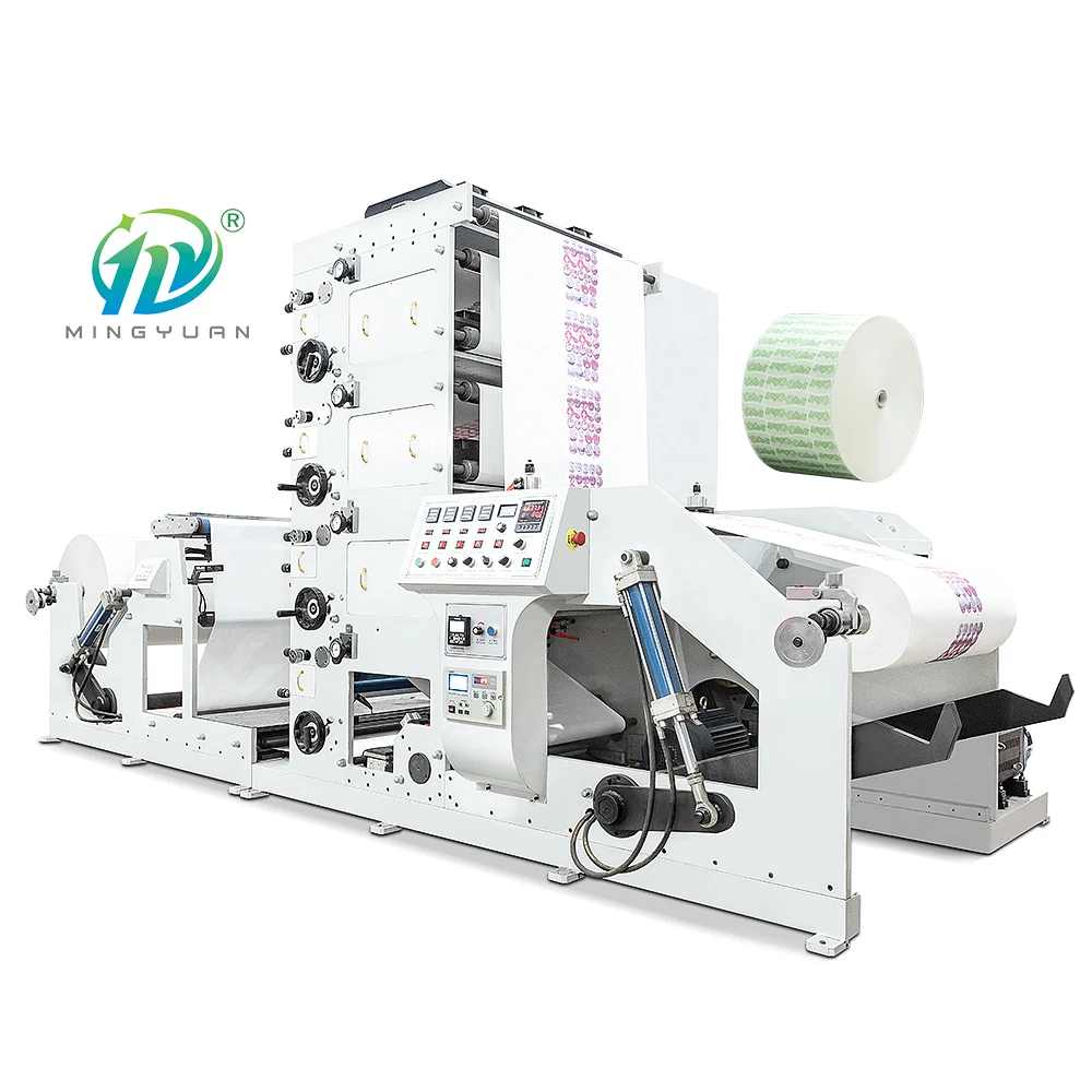 High Speed 4 colors / 6 colors flexo paper cup printing machine price Die Cutting Printer Slotter Die-cutter Stacker