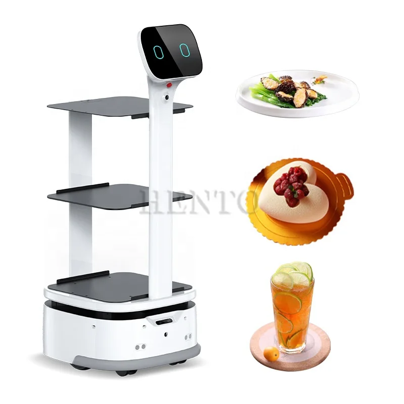 Multiple Languages Food Service Robots / Sushi Delivery Robot / Restaurant Robot Waiter Service