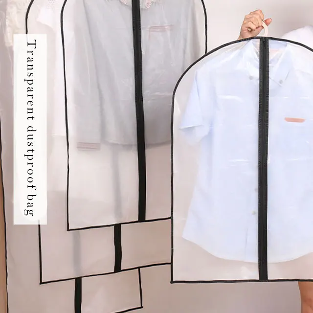 Легкие прозрачные сумки на заказ с боковой молнией моющийся подвесной пылезащитный чехол для платья