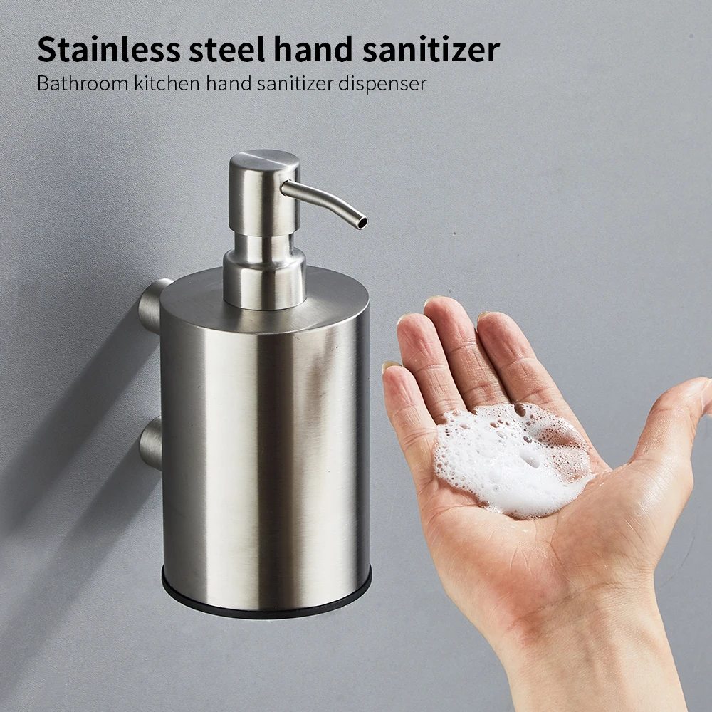 500 ml Brushed Nickel Stainless Steel Kitchen Bathroom Liquid Soap Dispenser With Pump