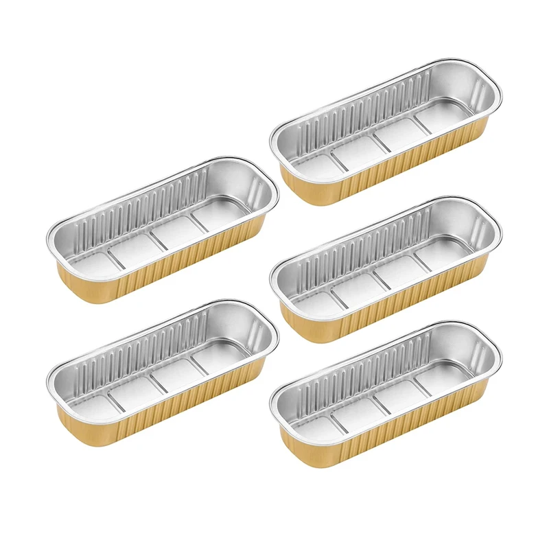 C270 166*65*40mm Manufacturer 270ml Portable Durian Box Rectangular Small Aluminium Foil Container With Lid for Baking Bread