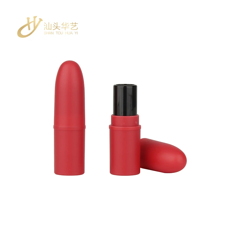 
Hot selling round shiny red lipstick tube packaging spring nice lipstick empty case and tube 