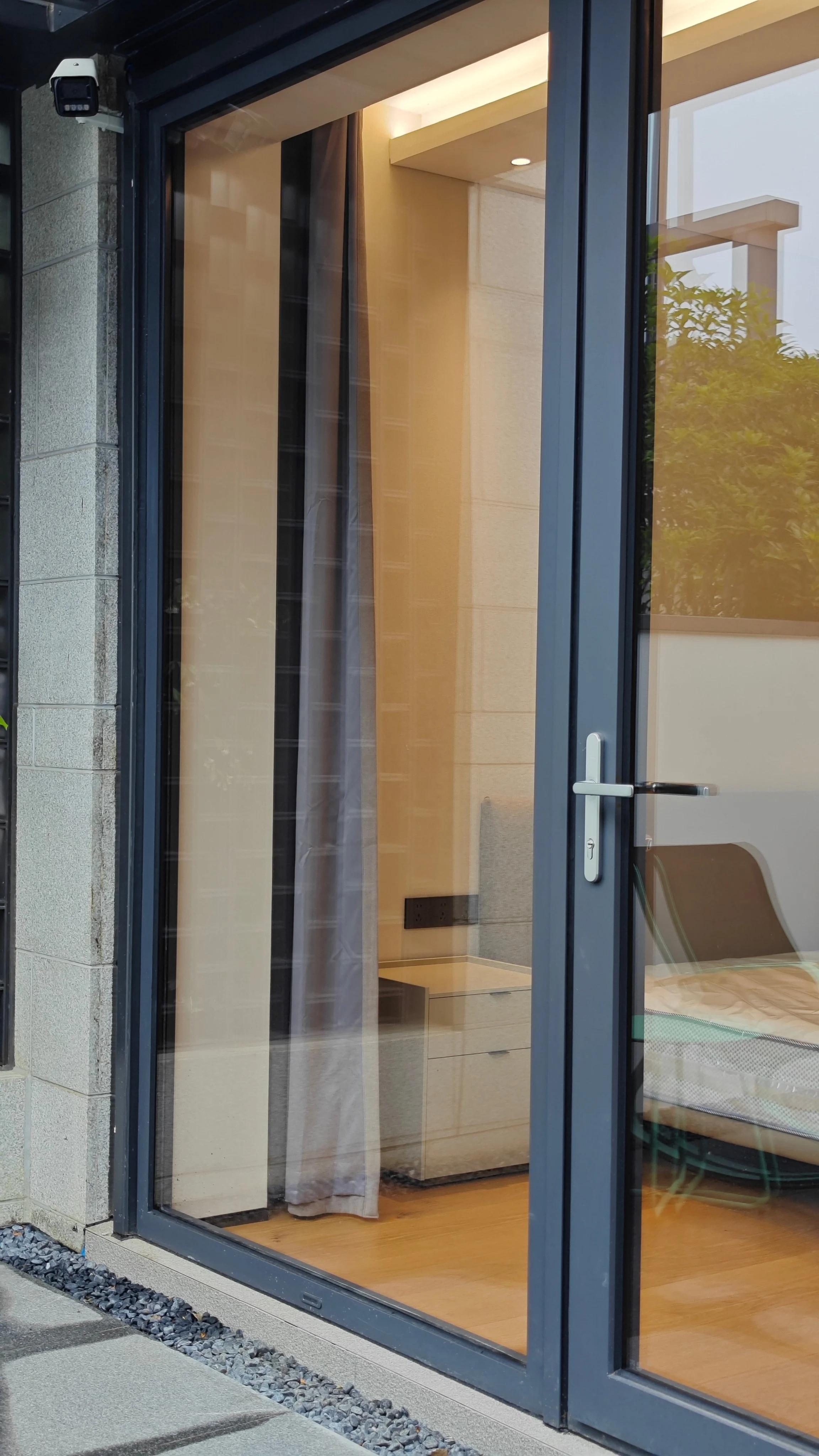 Garden glass Aluminum Glass Doors Double Glazed Glass Front thermal break Aluminum French Doors