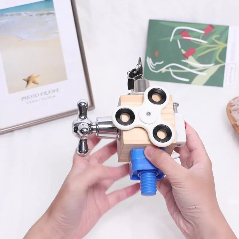 New arrival  Most Montessori Wooden Busy cube  Intelligence  For Kids