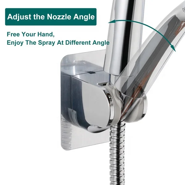 NZMAN Best Strong Adhesive and Waterproof Shower Head Holder, Adjustable Handheld Shower Holder Wall Mount Shower Bracket SB001