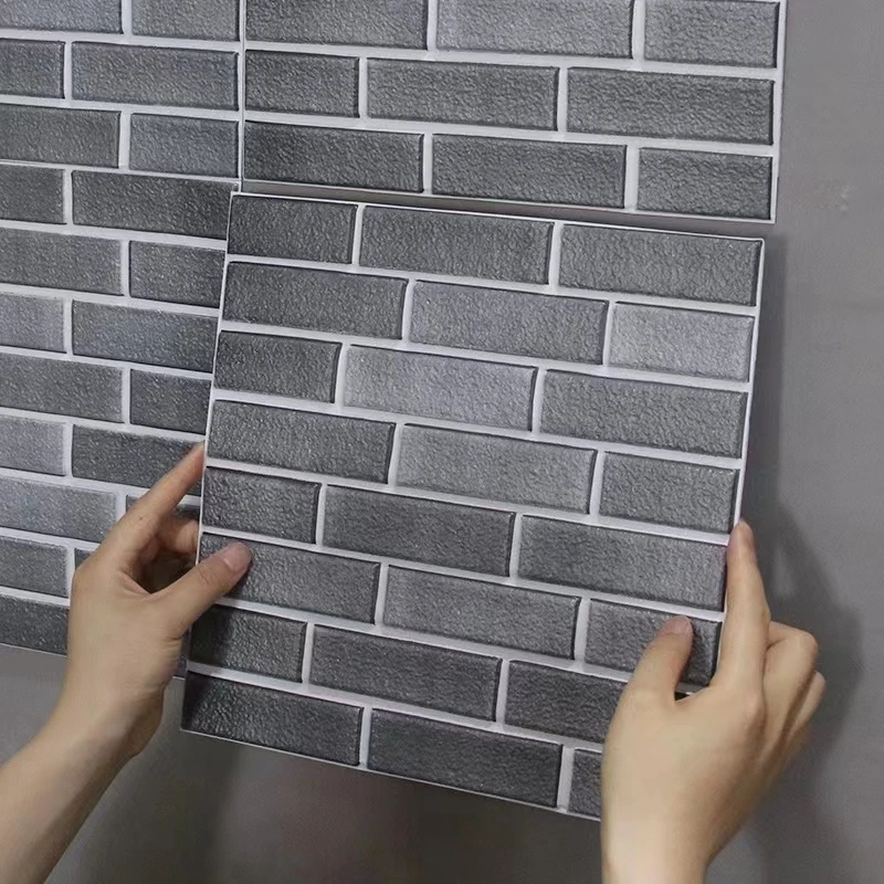 -New design brick pattern three-dimensional wall sticker soft bag with anti-collision, waterproof, and dirt resistance