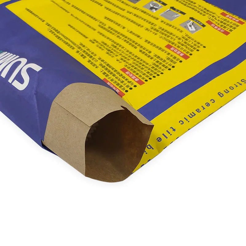 Custom heavy duty cement paper bag 3 ply kraft paper cement packing bag