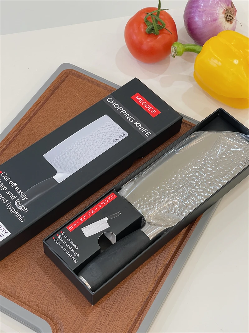 Kitchen Knives And Accessories Multi Purpose Kitchen Knife Chef Cooking Knives 420j2 Steel Cleaver With Wooden Block