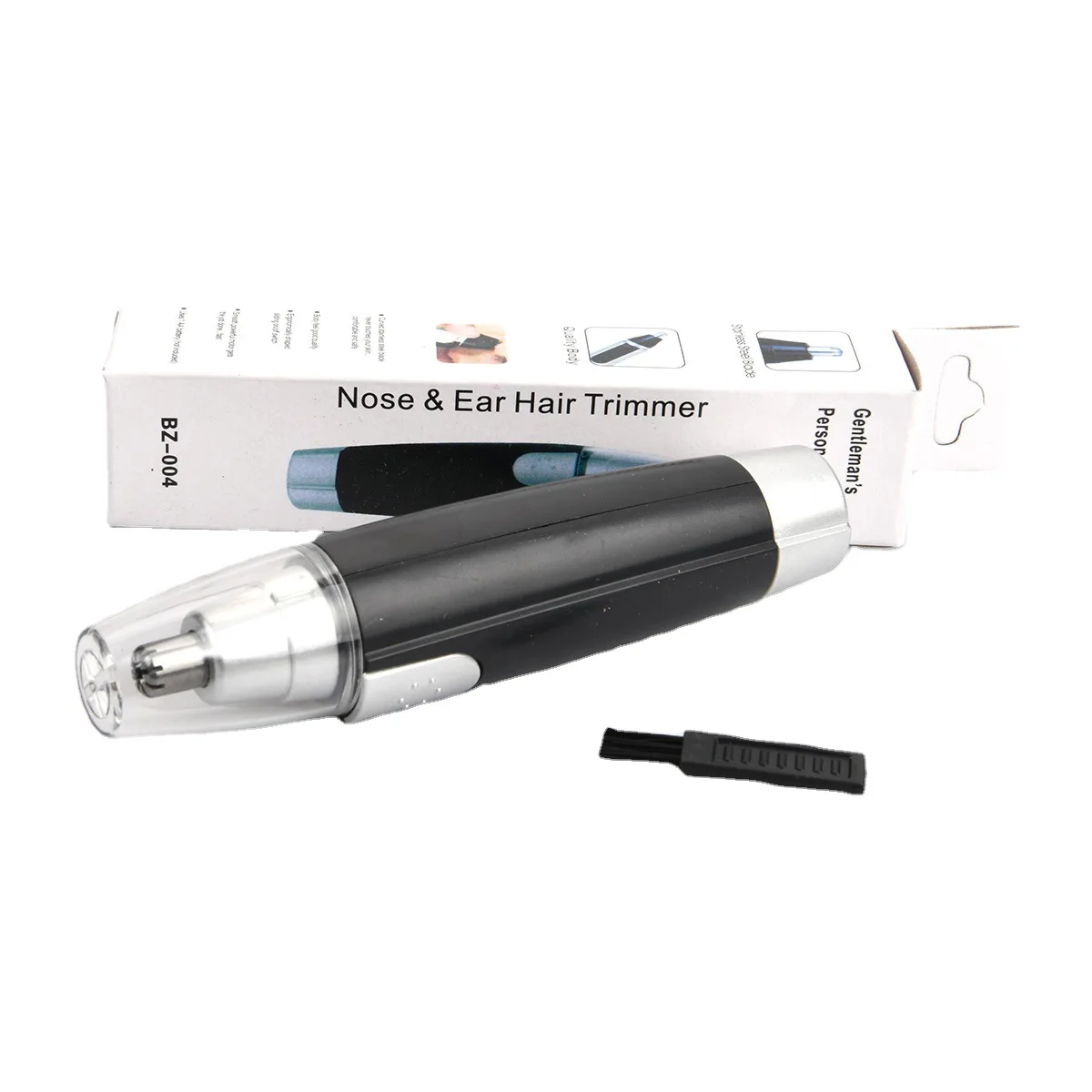 Silver Electric Nose Hair Trimmer Shaver For Men Women Ear Neck Eyebrow Trimmer Shaver Man Washable Trimer Razor Remover Kit