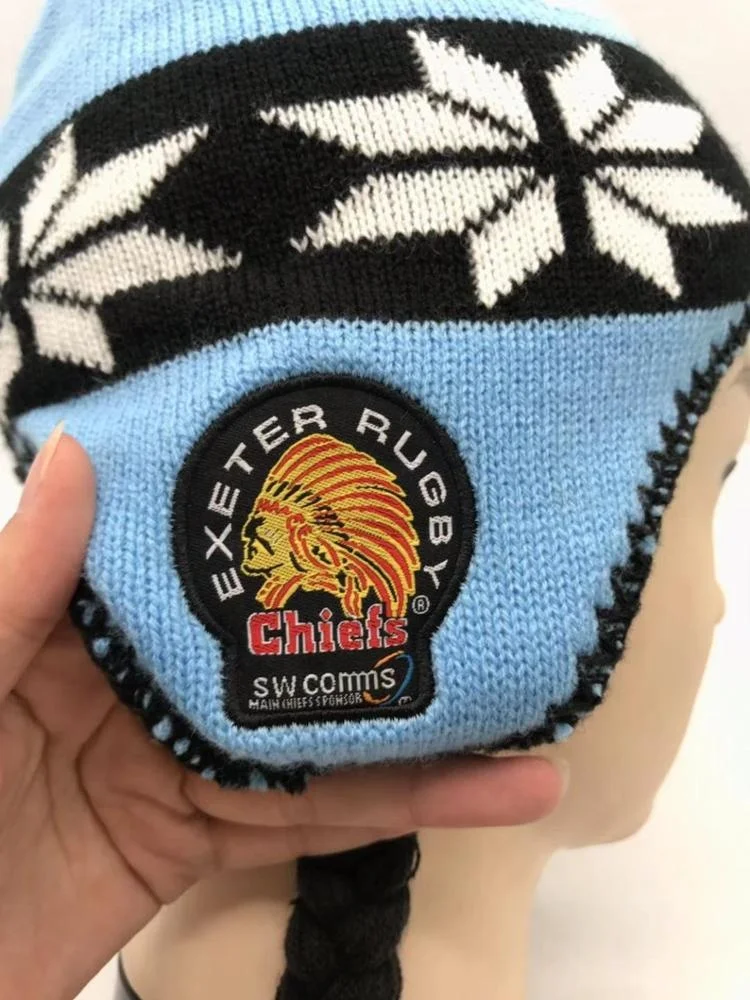 professional manufacturer for warm winter beanie knit hat acrylic knitted beanie hats with ears