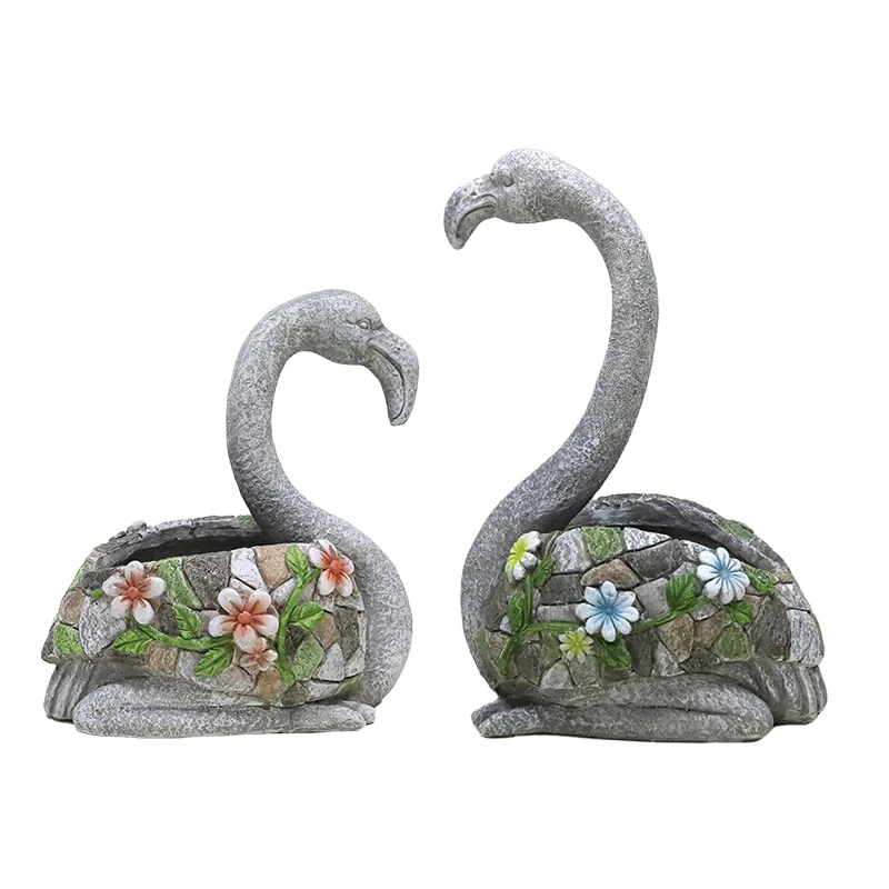 Redeco Surprise Price Elegant Magnesia Flamingo Sculpture Decor Magnesium Oxide Flamingos Ornament For Gifts Home Garden Decor