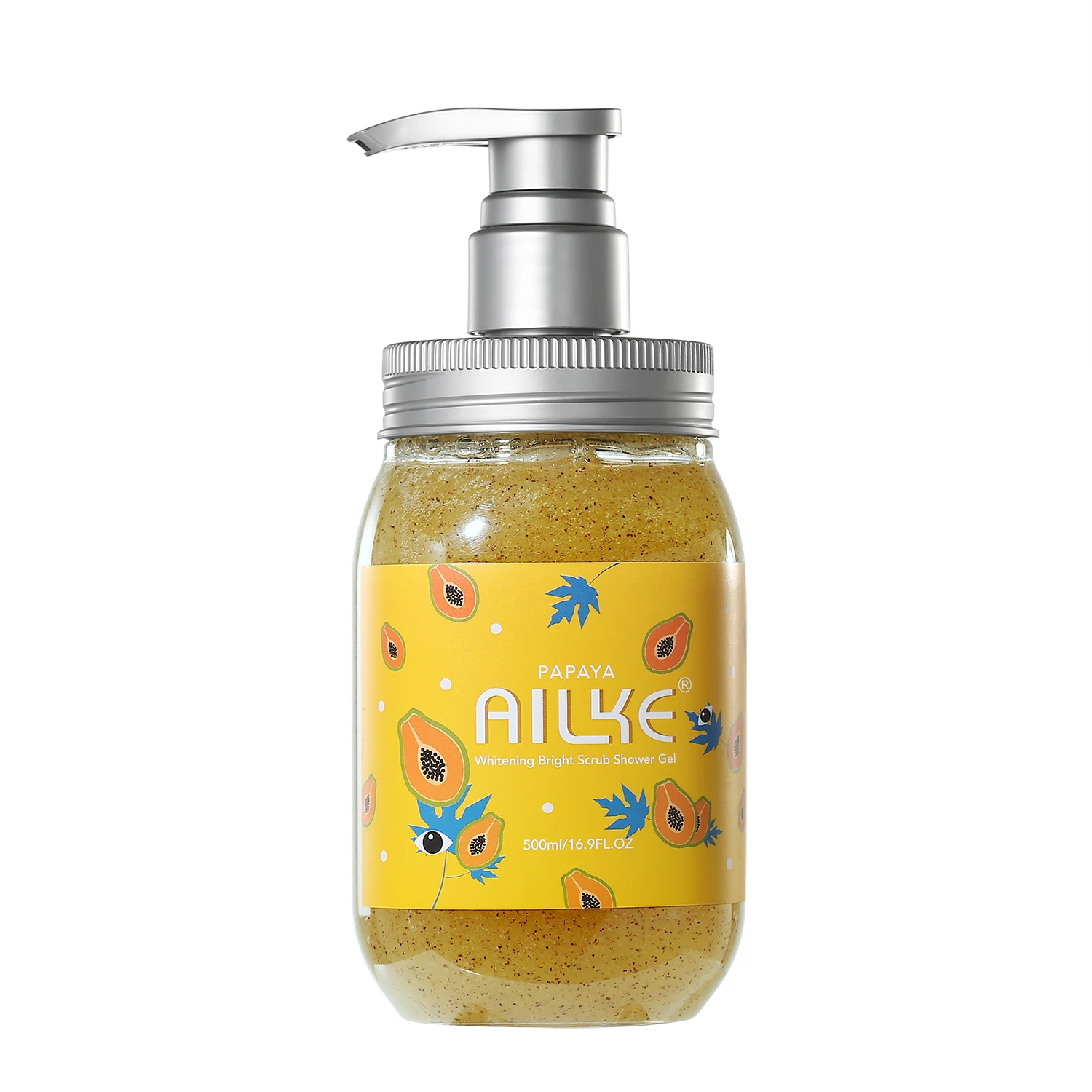 
Ailke brand Papaya lightening perfume slimming body wash organic whitening body scrub shower gel 