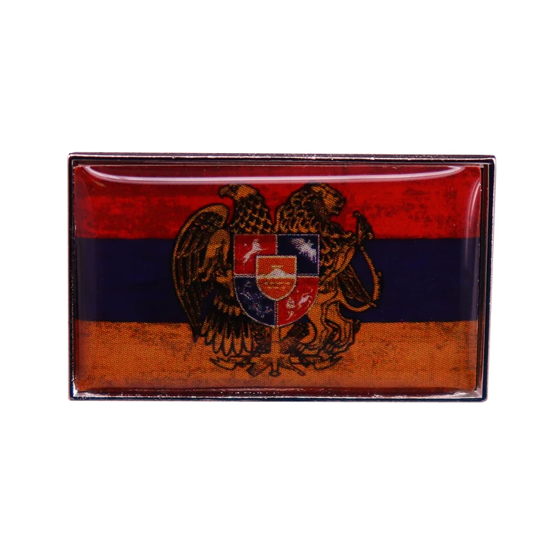 Symbol of Armenia Lapel Pin Eagle and lion pattern Armenian National Flag Coat Of Arms Badge