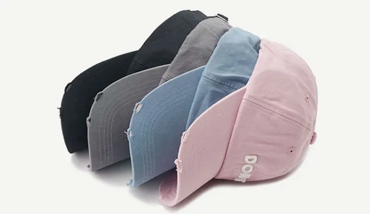 
Manufacture Custom Embroidery Logo 100% Cotton 6 Panel Unstructured Distressed Baseball Cap Dad Hat 