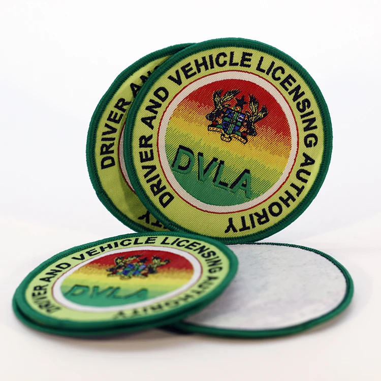 Custom Private Brand Name Logo Woven Patch Garment Woven Badge Uniform Patch Woven Badges Custom Embroidered Patches For Hats