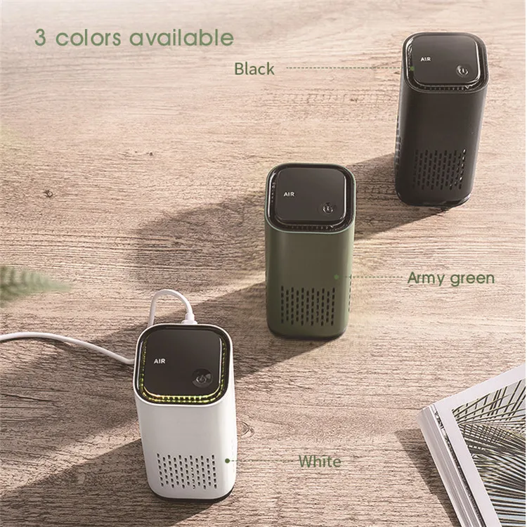Home Apllicance Cleaning Purifier Mini Desktop Rechargeable Air Cleaner Protect Kids Pets Allergy Air Purifier