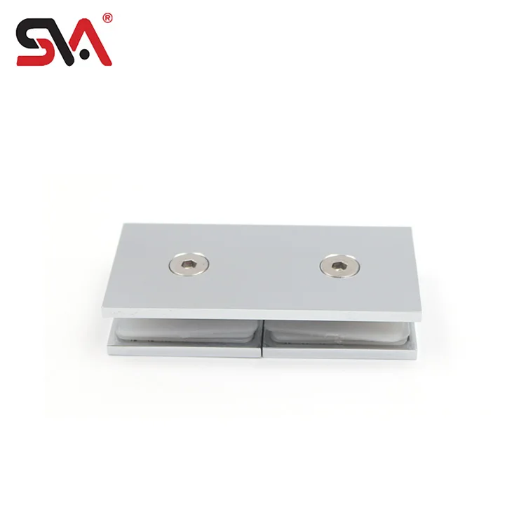 Provide DDP Transportation Door Clamp China Wholesale Bathroom Clip SVA-028 Brass Mirror 180 Degree Shower Pivot Door Clamp