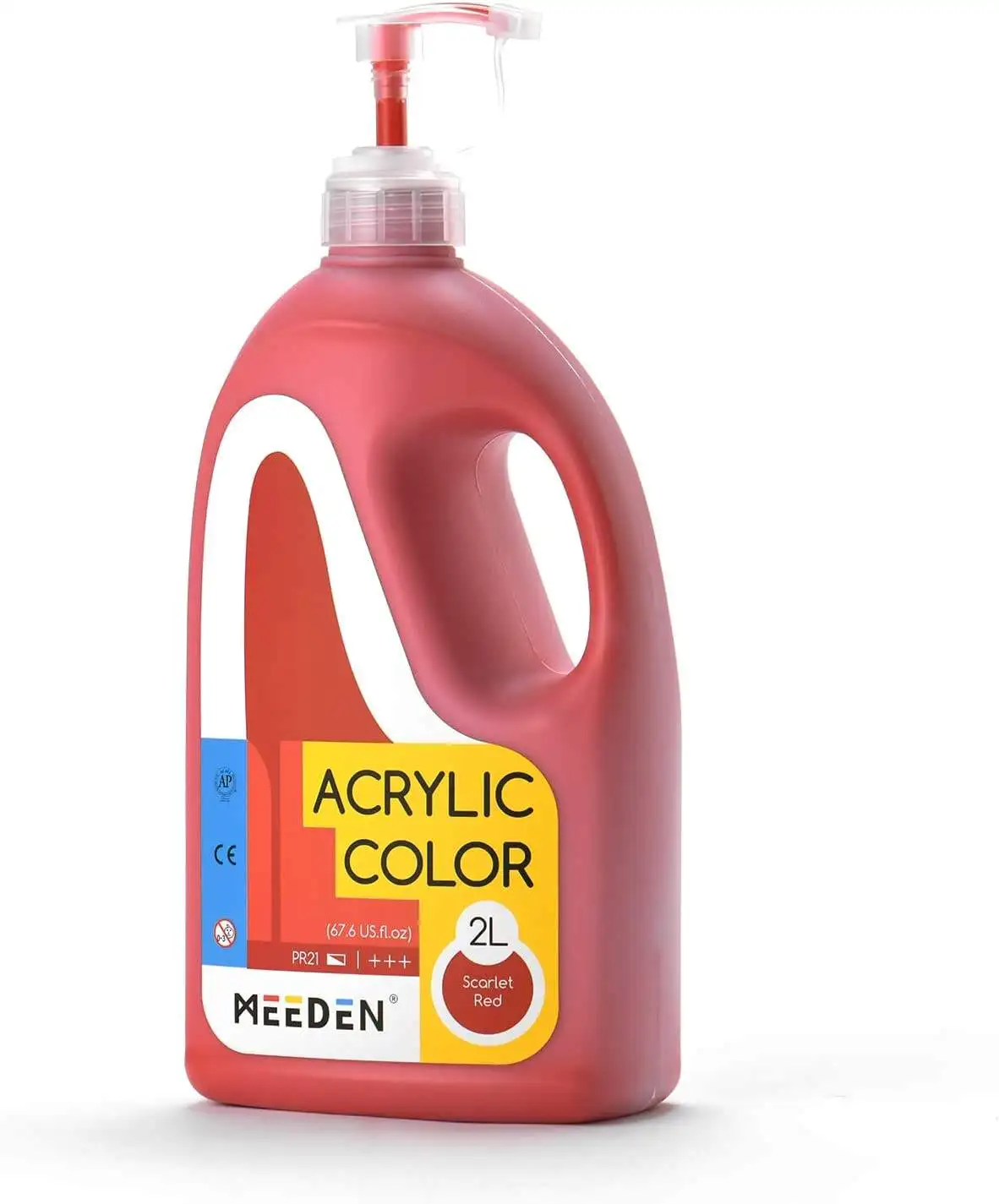 Meeden 2L Color Profesional Pouring Acrylic Paint for Fabric Canvas Art Wood Ceramic