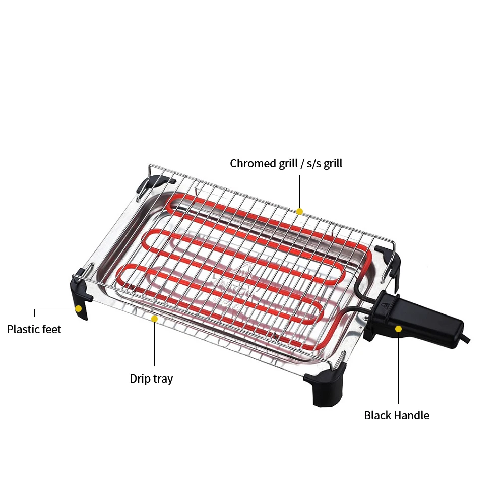
TABLE TOP MINI ELECTRIC GRILL BQ238 IN 2000W FOR SPAIN AND PORTUGAL MARKET WITH CE 