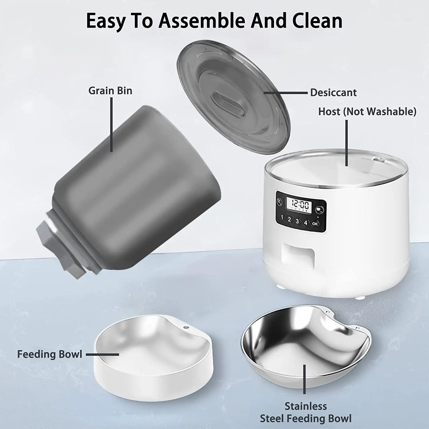 Automatic Wifi Controlled 4L Pet Feeder 110V-127V 120V 220V 230V 240V Input 5V Out putdog and cat me bowl Smart food dispenser