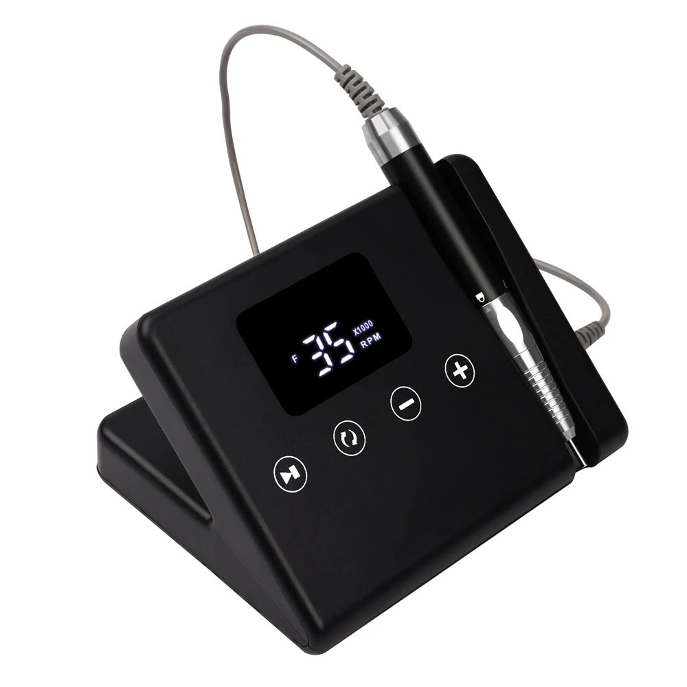 Professional 85W Telephone Brushless Motor 35000RPM Nail Drill Machine Vibration Free Handpiece efile sander