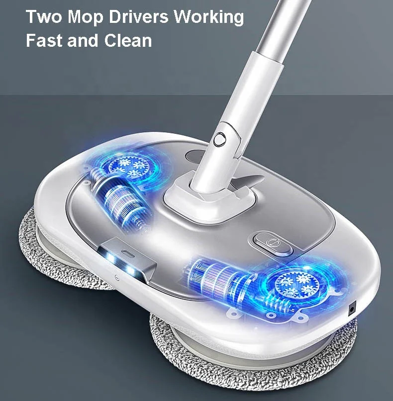 Smart Wireless Electric Mop Cleaner with Rechargeable Battery with Cleaning Bucket Mop Packed Together