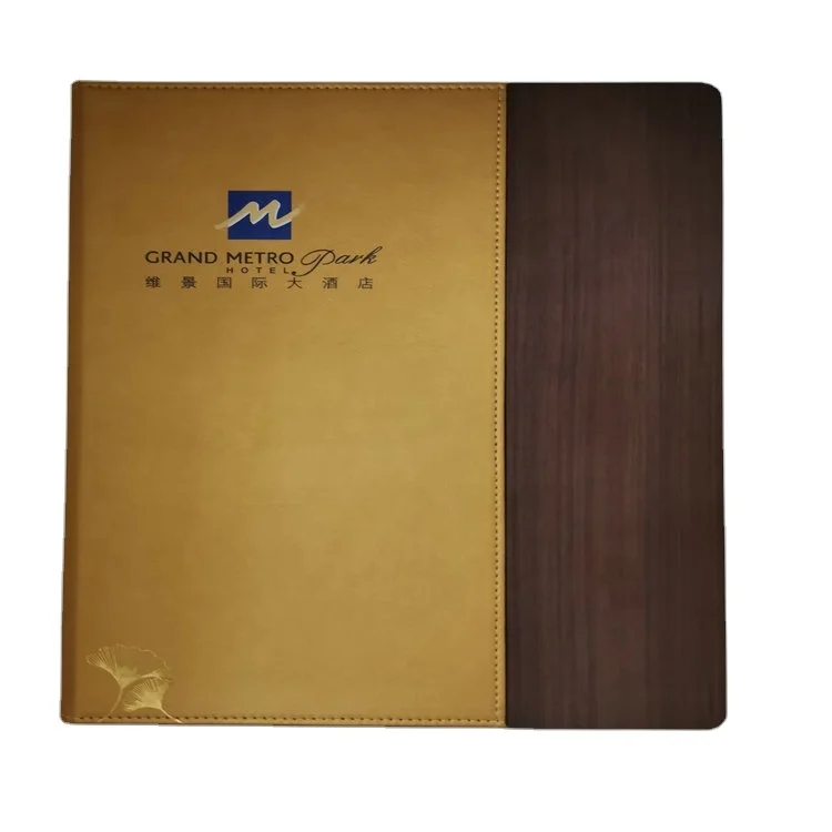 Customized Luxury Hotel Leather Amenities Service Tutorials Folder