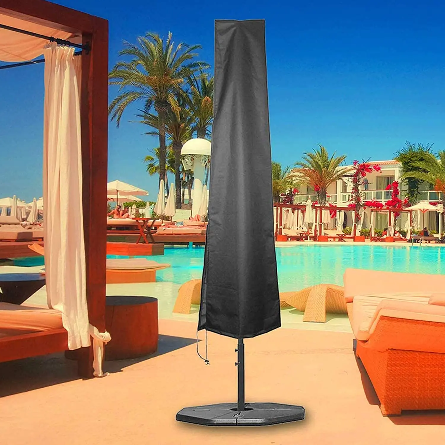 Custom Large Waterproof Garden Parasol Cover  Oxford Fabric Patio Durable Outdoor Umbrella Cover Patio Parasol Cover