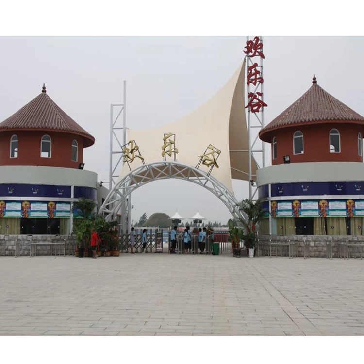 2024 Gas Service Station Tent PVDF HighWay Main Entrance Membrane Structure Canopy
