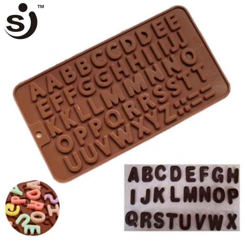 Alphabet Letters Design Silicone 3d Chocolate Mold