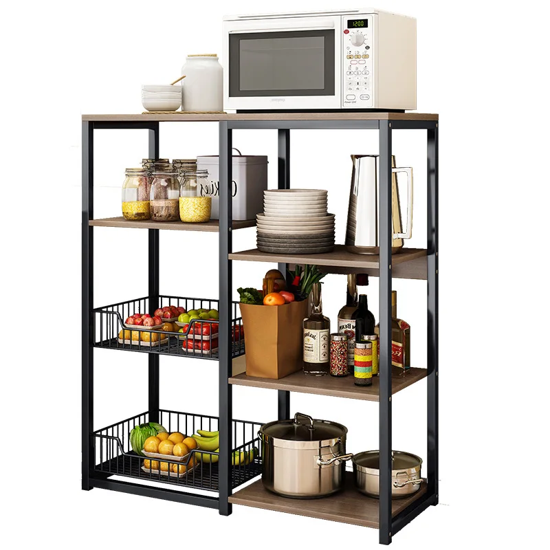 Полка для кухонного шкафа, напольная многофункциональная полка для микроволновки, домашний шкаф, Заводская поставка