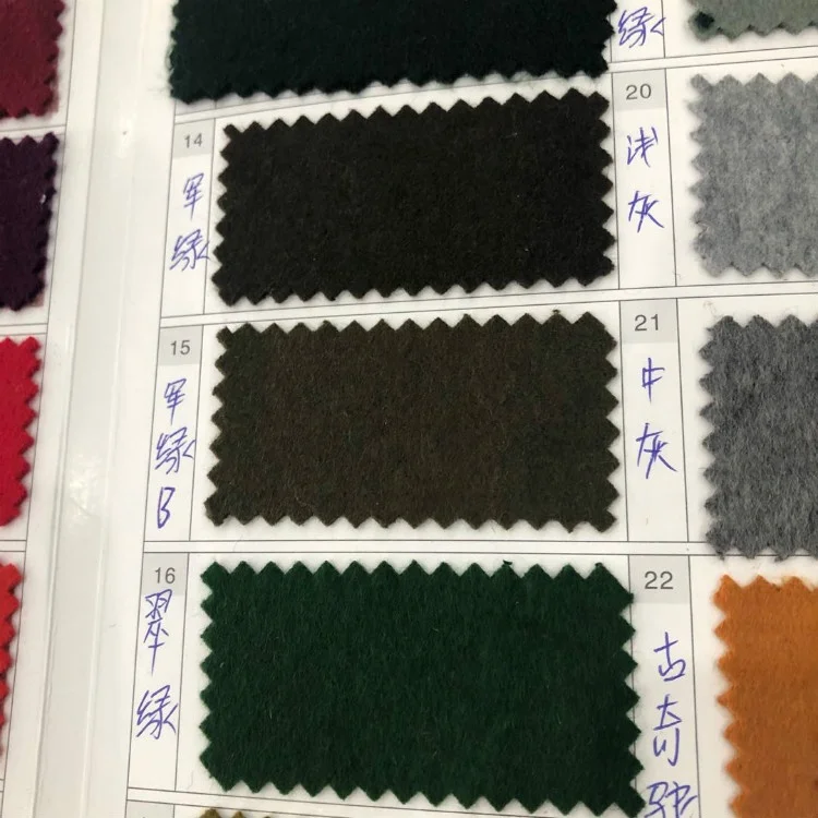 720g/m 480gsm 50% wool 40% polyester woolen cloth fabric plain coating Single sided wool fabric