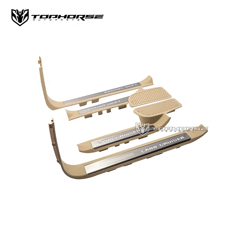 LED door sill plate For land cruiser 200 side step plate foot board  car accessories  auto parts