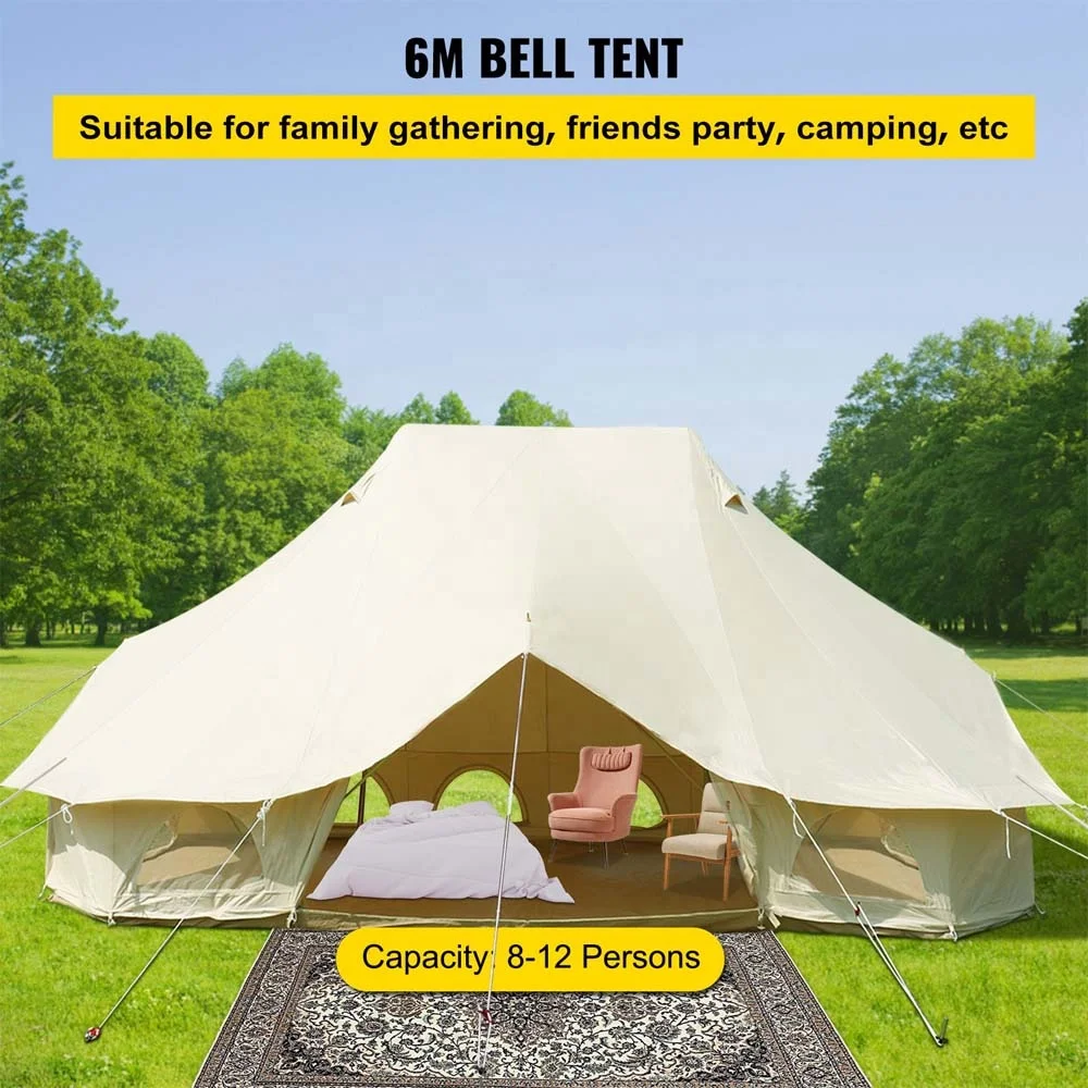 CHENEVERT Source Factory Imperial Tent Outdoor Camping Camp 3 Doors 24 Square Rain And Sun Protection And Wind Yurts