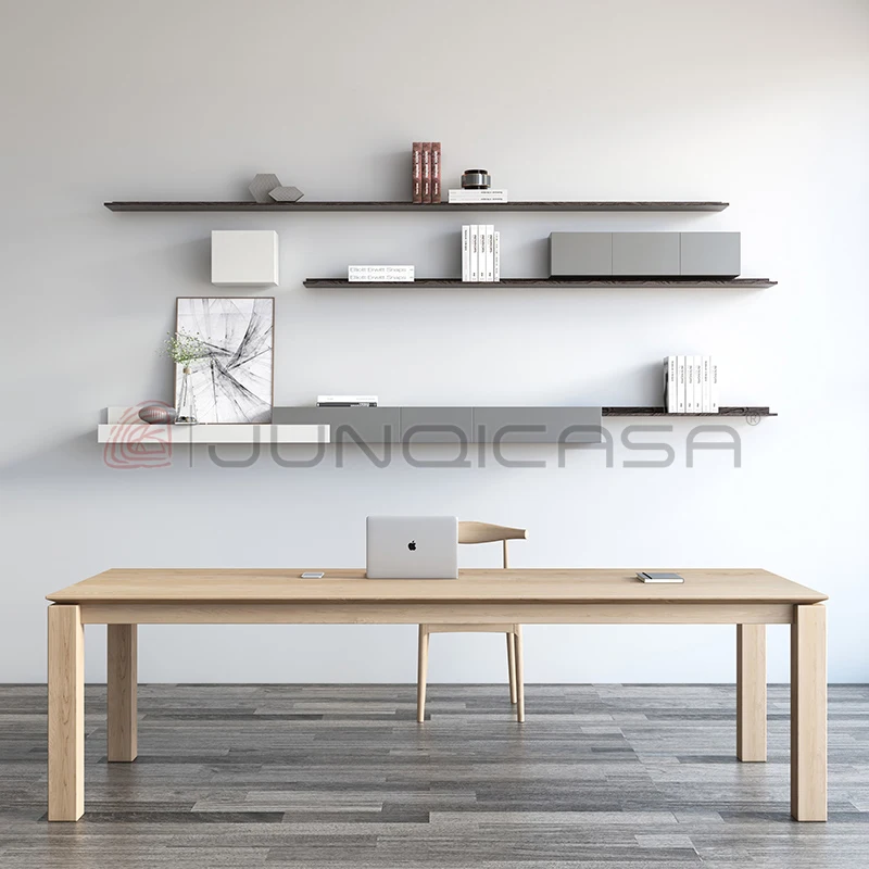 Farmhouse solid wood breakfast nook bar table Creative design rectangular dining table simple desk workbench homestay long table