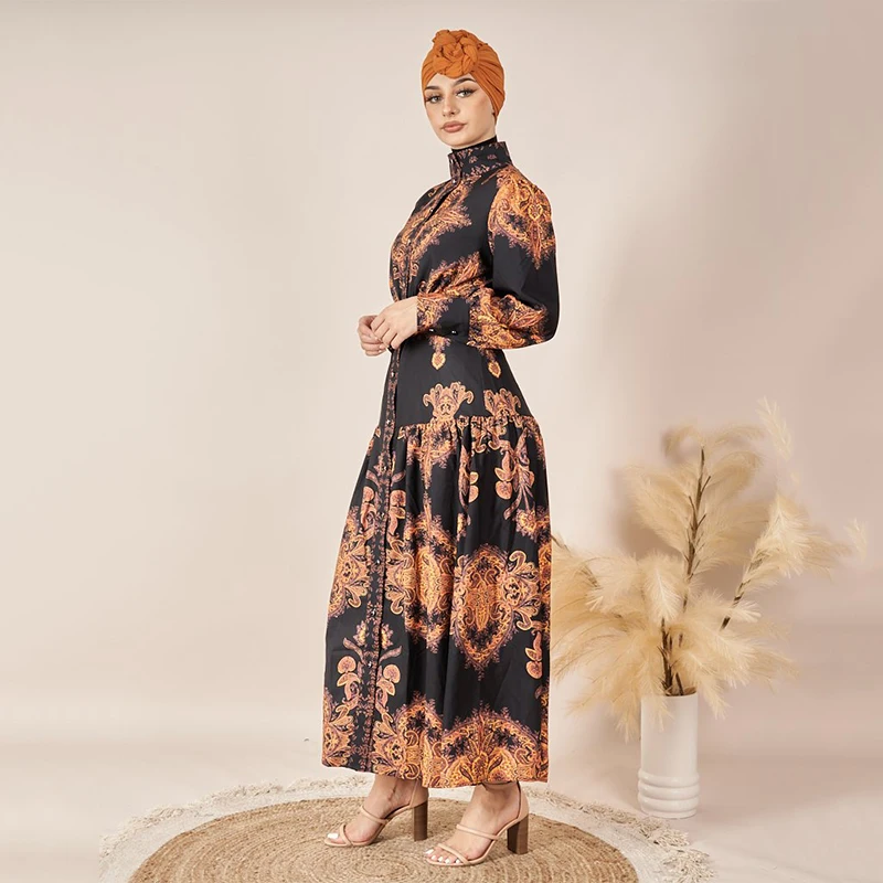 Latest Designs Fashionable Pakistan Abaya Beige Arabian Thobe Turkish Islamic Clothes Muslim Women Fashion Dress