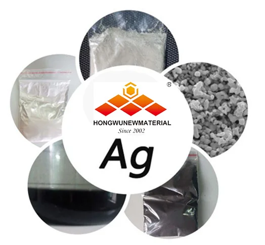 
Nano 99.99% 20nm Ag Silver Powder Solution 